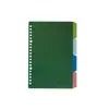 Insertos para Cuaderno Recargable B5 de Doble Cara, Separadores de Papel Impermeables de Polipropileno de 4 Colores, Páginas Separadoras de Índice Convenientes para Cuaderno Colorido
