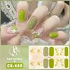 Nuevo Adhesivo para Uñas Sin Hornear Flor Mariposa Impermeable Parche Adhesivo para Uñas Adhesivo Completo Verano Calcomanía de Película para Esmalte de Uñas