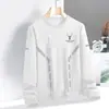 [280 gramos] Sudadera para hombre, estilo primavera/otoño, corte holgado, versátil, moderna, cuello redondo, top casual