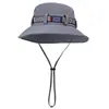 Chapéu de Pescador com Fita Moda Primavera e Verão Masculino e Feminino Chapéu para Pesca ao Ar Livre Montanhismo Aba Larga Protetor Solar Chapéu de Sol