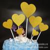 202 Productos de Papel Adornos para Pasteles Decoraciones para Fiestas de Cumpleaños Diseños de Corazón y Estrella Venta Directa de Fábrica Suministros para Hornear