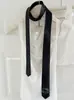 Feytiy Top de Moda Estudiante Corbata Cinturón Apilado Personalizado Retro Y2K Sexy Estrecho Largo Bufanda de Seda Universidad