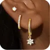 Pendientes de Trébol de Cuatro Hojas, Producto Nuevo en Amazon Europeo y Americano, Pendientes de Cobre Simples y Exquisitos con un Estilo Fresco y Elegante, Joyería para Mujer al por Mayor