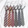 Estudiante Jk Estilo Universitario Corbata Corta Rayada Estilo Japonés Jk Nueva Versión Coreana Roja Boda Negro Puro Corbata de Mujer