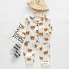 Conjunto de Dos Piezas de Pijama de Primavera y Otoño, Mufu Rui Una Pieza Dropshipping Estilo Coreano de Botones Solos Ropa de Casa Conjunto de Dibujos Animados con Dibujos Animados