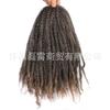 Africano Afro Kinky Curly Bulk Hair Grande Caterpillar Xuchang Peruca de Fibra Química 18''