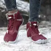 Sapatos de Algodão Populares de Inverno Transfronteiriços para Casais, Botas de Neve Aconchegantes Espessadas de Veludo, Solas de Borracha Resistentes ao Desgaste, Botas de Algodão Quentes para Interior e Exterior