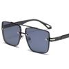 2172 gafas de sol degradadas al atardecer de doble varilla cuadradas de metal de montura grande gafas de sol para hombre y mujer Amazon al por mayor protección UV
