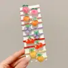 Goma para el pelo de dibujos animados de frutas de verano para niños y niñas, Cuerda para el pelo pequeña tipo 'chirrido', Accesorios para el pelo de alta elasticidad, Diadema