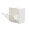 Caja de almacenamiento de tapa abatible para pared, caja impermeable para bastoncillos de algodón para baño, caja de almacenamiento y organización, caja de pañuelos, caja para control remoto