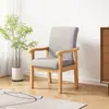 Cadeira de Sofá Moderna Minimalista Casa Varanda Cadeira de Lazer Luxo Leve Cadeira de Mahjong Sala de Reuniões Braço Cadeira de Madeira Maciça