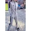 Conjunto de Sete Cores Tamanho Grande para Mulheres na Primavera, Outono e Inverno Novo Estilo Jaqueta Moletom com Zíper + Calça Harem Leggings Conjunto de Duas Peças Tendência