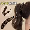 Pinza de plátano con lazo estilo coreano, pinza vertical, pinza de garra para coleta alta, tamaño grande para cabello grueso, pasador para mujer, pinza para la parte posterior de la cabeza, accesorio para el cabello