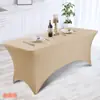 Funda de mesa elástica de color liso para comercio exterior transfronterizo de Amazon para bodas, banquetes y eventos, funda de mesa rectangular de cobertura total, venta al por mayor del fabricante