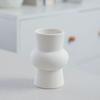 Vaso de Cerâmica Branca Lisa Queimada, Vaso Pequeno Graffiti Pintado à Mão em Família DIY para Crianças, Decoração de Flores Secas Artesanato em Cerâmica