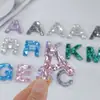Accesorios de Llavero con Resina de Lentejuelas Rosas de 26 Letras de Venta Caliente Transfronteriza, Modernos, Clásicos y Versátiles