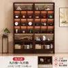 Estante de exhibición chino antiguo de madera maciza para exhibición de té, adorno para sala de té, gabinete de múltiples tesoros, gabinete de té, estante de almacenamiento para utensilios de té, estante decorativo