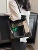 Bolsa de Gelatina Transparente para Mujer 2026 Nueva Moda Tendencia Primavera y Verano Bolso de Hombro Popular Simple Gran Capacidad Bolso Tote para Viajes