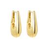 2024 aretes geométricos transfronterizos europeos y americanos en forma de U, hebilla para la oreja de metal, moda retro, temperamento, aretes ovalados para mujer al por mayor