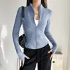 Secado rápido perchero para ropa cuello ajustado corte slim mostrar figura delgada ropa de fitness mostrar figura delgada chaqueta deportiva para yoga running chaqueta deportiva para entrenamiento de Pilates ropa de yoga