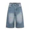 Pantalones Cortos Vaqueros Lavados Vintage Retro Americanos para Hombres y Mujeres, Verano 2026, Pierna Ancha, Sencillos, Versátiles, por Encima de la Rodilla
