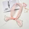 Corea del Sur pañuelo pequeño de organza para mujer, popular moda de primavera y verano, pañuelo versátil, pañuelo de protección solar de otoño, pañuelo de moda