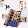 Estuche para pincel de bambú con tela estuche de pincel japonés para estudiantes fabricante de rollos de bambú almacenamiento al por mayor