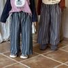 Pantalones Anchos a Rayas para Niños, Corte Holgado, Ropa de Otoño para Niñas 2026, Nuevos Pantalones Casuales Rectos para Bebés Niños de Primavera y Otoño