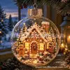 Adorno de Navidad de producto nuevo transfronterizo Colgante de artesanía acrílica Decoración de mundo invernal navideño