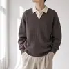 Recomendación más vendida: suéter de punto moderno y a la moda, estilo dos piezas, con cuello alto falso, directamente de fábrica. Ropa de punto para hombre
