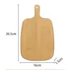 Tabla de Cortar Colgante de Bambú con Asa Portátil para Verduras Frutas Comida Cocinada Tabla para Picar Restaurante Occidental Plato para Bistec Pan Cena
