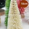 Árbol de Navidad Mini Transfronterizo con Fibra de Sisal Encriptada Sumergida en Nieve Blanca, Adorno de Árbol de Navidad Pequeño de Escritorio para Navidad