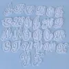Molde de Resina de Cristal DIY Amapola Colgante Personalizado de 26 Letras Llavero de Exhibición Molde de Silicona