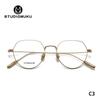 STUDIOMUKU marco de gafas de madera frío ultraligero cómodo poligonal para mujer marco de gafas para hombre con carácter abierto colgante