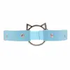 Cuero PU Ecológico Moda Europea y Americana Estilo Callejero Punk Sexy Anillos para Piernas Remaches de Cabeza de Gato Accesorios Sexys Tobilleras Medias de Liga