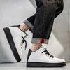 Tenis de Caña Alta de Color Sólido de Talla Grande Transfronterizos Estilo Coreano Moderno para Estudiantes Zapatos Blancos Estilo Sencillo a la Moda de Caña Baja con Cordones Zapatos de Hombre