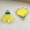 Resina Desenho Animado Fofo Realista 3D Morango Limão Fruta Chaveiro Pingente Acessório DIY