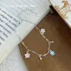 Pulseira de Contas Florais Verão Fresco Design Dopamina Doce Nicho Versátil Literário Nicho Joia de Mão 2025