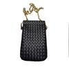 Mini Bolso Tejido con Patrón para Teléfono Móvil para Mujer para Salir, Monedero Móvil con Cadena de Moda para el Hombro, Bolso Cruzado Mini