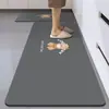 Alfombrillas de Cocina de Piso Nórdicas Simples Absorbentes de Agua y Aceite Barro de Diatomeas Alfombrillas Suaves Hogareñas Juego de Dos Piezas Alfombrillas Antideslizantes Venta al por Mayor Transfronteriza
