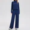 Conjunto Esportivo Novo Transfronteiriço para Mulheres, Moda Americana, Simples Cor Sólida Conjunto de Duas Peças, Casual para Corrida, Yoga e Fitness