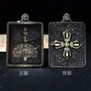 Nova Caixa Pingente Estilo Xizang Caixa Thangka Xiangyun Roda Dourada Caixa Gawu Pingente Pendente de Pescoço Thangka Colar Thangka de Cobre Puro