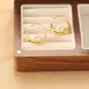 Clavos para Oreja Europeos y Americanos Transfronterizos, Pendientes de Perlas de Moda, Pendientes Irregulares de Acero Inoxidable Versátiles de Alta Gama Tendencia