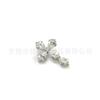 F136 Titanio Clavo para Oreja Zircón Cruz Grande Clavo para Hueso de Oreja Aleación de Titanio G23 Joyería para Perforación de Cuerpo Salida de Fábrica