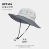 Sombrero de Pescador Protector Solar de Color Bloqueado Estilo Japonés para Exteriores, Verano, Secado Rápido, Transpirable, Sombrero de Senderismo para Mujeres, Visera Solar para Pesca, Sombrero de Sol para Hombres