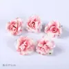 Conjunto de materiais DIY de flor de simulação rosa flor artificial flor de seda flor para grampo de cabelo cocar chapéu de acadêmico flor adesiva decoração de bolsa de dor