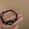 Chapeuzinho Vermelho Livro Mesmo Estilo Bonito Gatinho Preto Pulseira Antiga Design Corda Trançada Enviar Pulseira de Casal Pulseira Trançada Laço