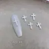 Accesorios para arte de uñas de aleación con forma de cruz gótica oscura transfronterizos, pendientes vintage europeos y americanos, accesorios de pedrería para uñas estilo punk gótico