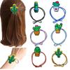 Estilo coreano simples cacto headwear anel de cabelo corda de cabelo corda de cabelo Dunhuang simples corda de cabelo feito à mão anel de cabelo multicolorido nó cabelo