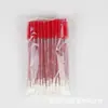 Novo 50 escova de dupla ponta haste de cristal escova de cílios escova de lábios cílios em pó rolo escova de batom sólido escova de cílios de uso duplo
